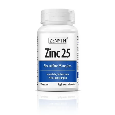Zinc 25mg, 30 cps, Zenyth
