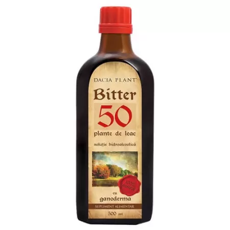 Bitter 50 de plante de leac Ganoderma, Dacia Plant, 500 ml