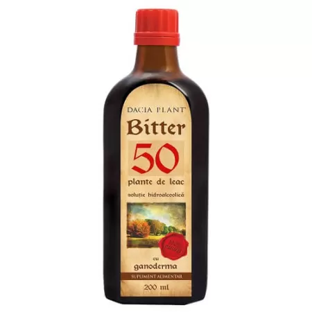 Bitter 50 de plante de leac Ganoderma, Dacia Plant, 200 ml