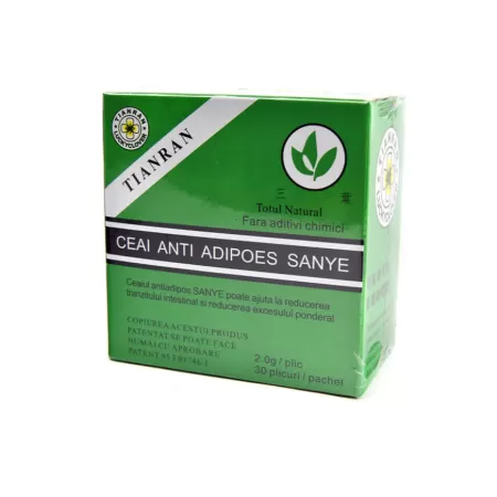 Ceai verde antiadipos, 30 plicuri, Sanye (Tianran)
