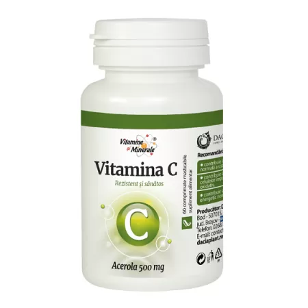 Vitamina C cu acerola, Dacia Plant, 60 comprimate
