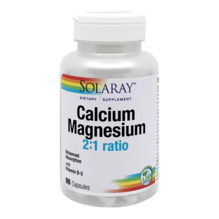 Calciu, Magneziu si Vitamina D, Secom, 90 capsule