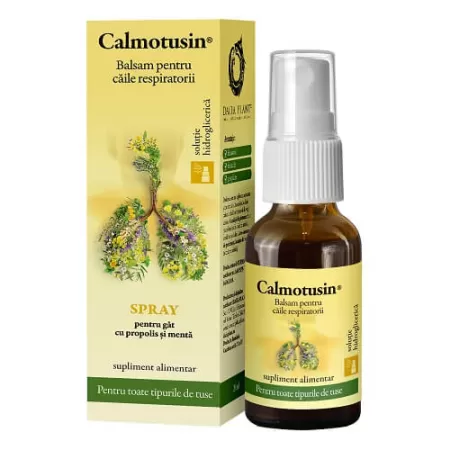 Spray pentru gat cu propolis si menta Calmotusin, Dacia Plant, 20 ml