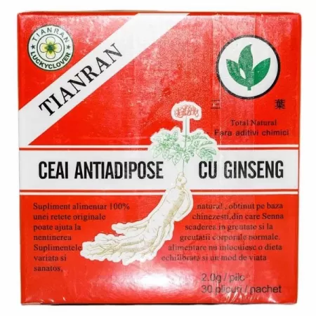 Ceai Antiadipos cu Ginseng, 30 buc, Sanye