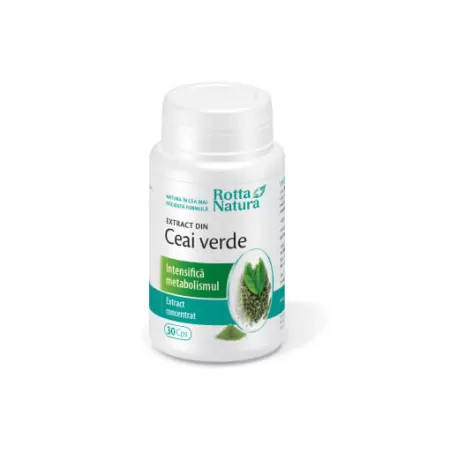 Ceai verde, 30 capsule, Rotta Natura