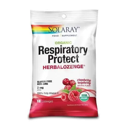 Dropsuri pentru gat Respiratory Protect Cranberry Secom, 18 bucati