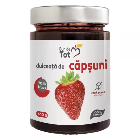 Dulceata de Capsuni fara zahar, 360g, Dacia Plant
