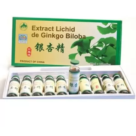 Ginkgo Biloba fiole, 10 bucati
