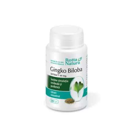 Gingko Biloba 60mg, 90 capsule, Rotta Natura