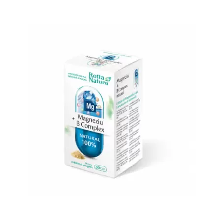 Magneziu + B Complex natural, 30 capsule, Rotta Natura