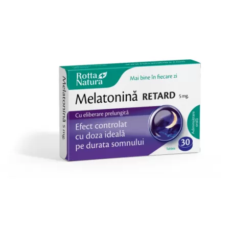 Melatonina Retard 5 mg, 30 tb, Rotta Natura