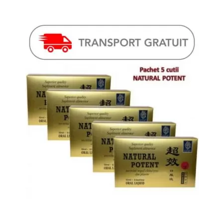 Natural Potent - pachet 5 cutii Transport Gratuit