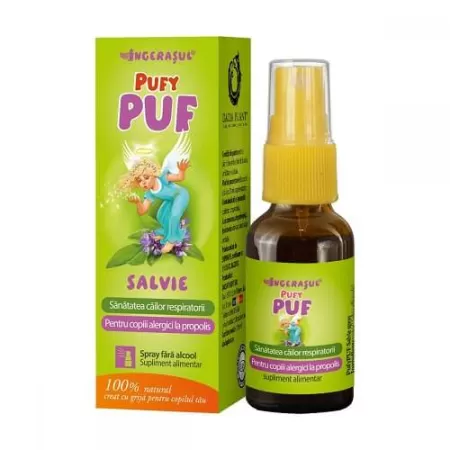 PufyPUF cu salvie spray, 20 ml, Dacia Plant