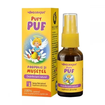 PufyPUF propolis si musetel spray, 20 ml, Dacia Plant