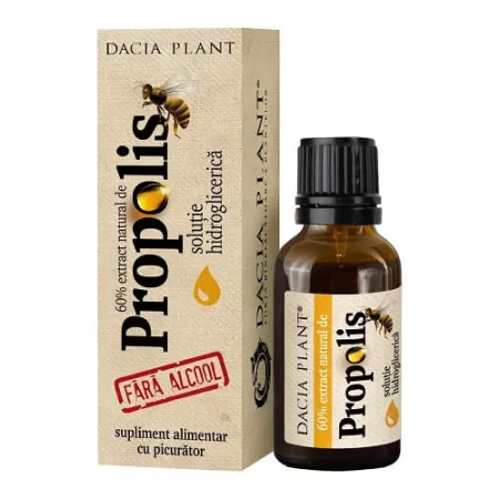Tinctura propolis fara alcool, 20 ml, Dacia Plant