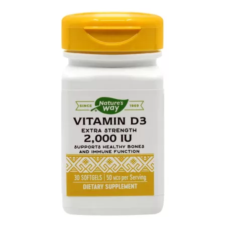 Vitamina D3 2000 UI Secom, 30 capsule, Nature's Way