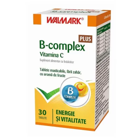 B complex + Vitamina C, 30 tablete, Walmark