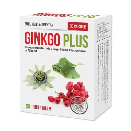 Ginkgo plus, 30 capsule, Parapharm