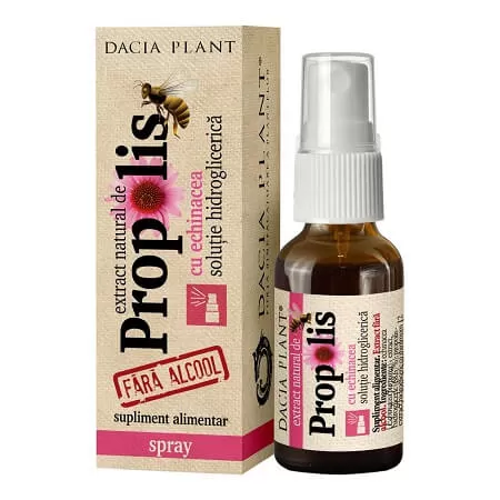 Extract natural de propolis cu echinacea spray, 20 ml, Dacia Plant 