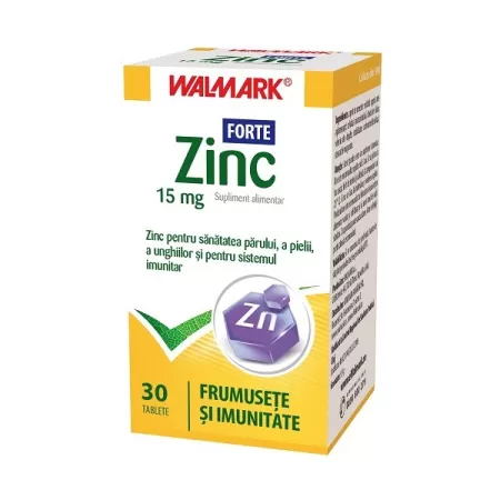 Zinc Forte 15mg, 30 tablete, Walmark