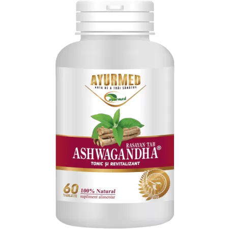 Ashwagandha Rasayan, 120 tablete, Ayurmed, Supliment tonic