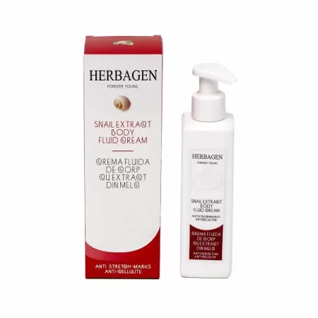 Crema de corp fluida cu extract de melc, Herbagen, 200 ml