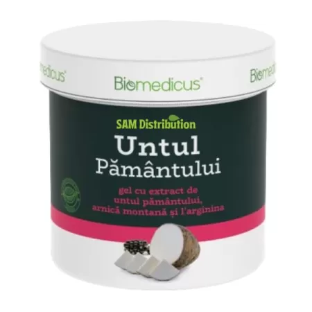 Untul Pamantului Gel cu arnica si arginina, Biomedicus, 250 ml