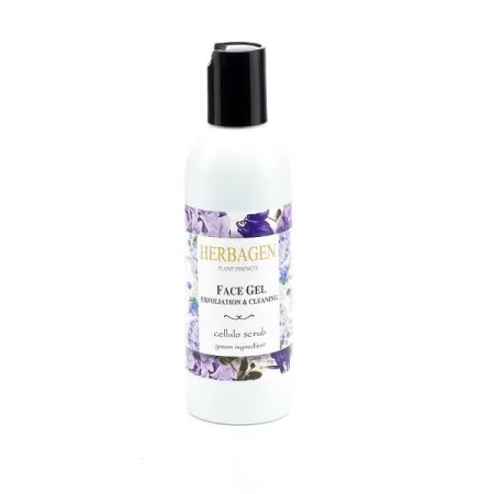 Gel facial exfoliator scrub celulozic, Herbagen, 150 ml