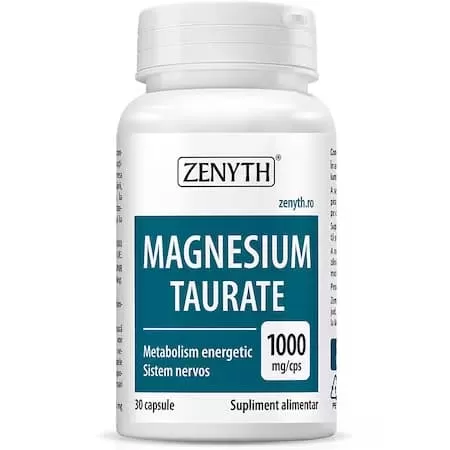 Magneziu Taurate 1000mg, 30 capsule, Zenyth