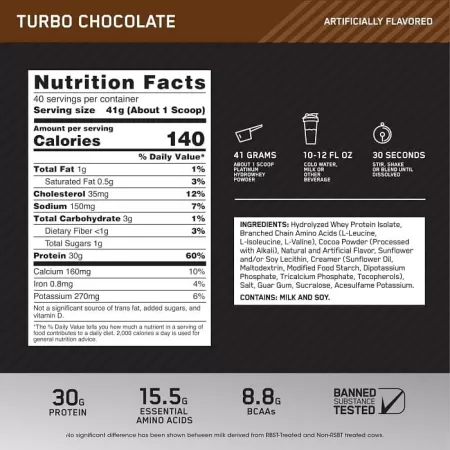 ON Platinum Hydrowhey, Izolat proteic 1.6 kg, Optimum Nutrition