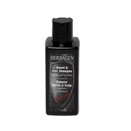 Sampon hidratant si reparator pentru barba si scalp, 200ml, Herbagen