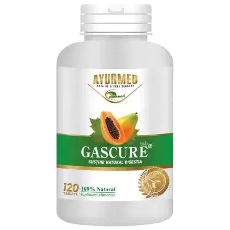 Gascure, 120 tablete, Ayurmed, Supliment digestie sanatoasa,