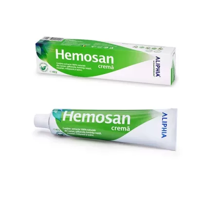 Hemosan Crema pentru Zone Inflamate, Aliphia, 40 g, Exhelios