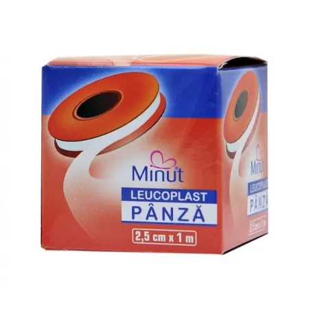 Leucoplast panza, 2,5cm x 1m, Minut