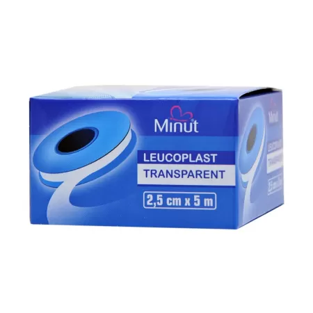 Leucoplast transparent, 2,5cm x 5m, Minut