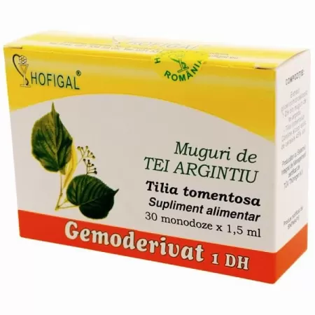 Muguri Tei Argintiu Gemoderivat, 30 monodoze, Hofigal